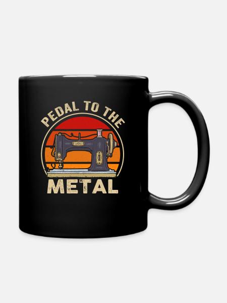 Pedal To The Metal Sewing Machine - Full Color Mug - black