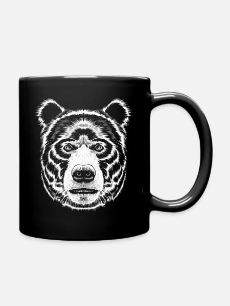 Bearded Bear - Full Color Mug - black