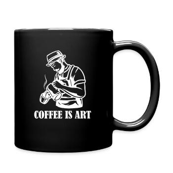 Coffee is Art Queen Latte Art Barista Coffee - Full Color Mug - black - Right