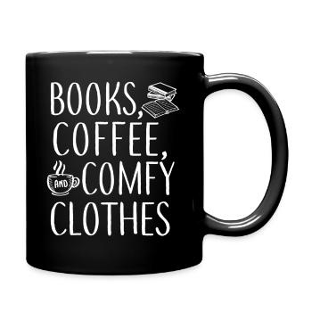 Books Coffee Comfy Literary Writer Reading Bookish - Full Color Mug - black - Right