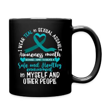 Sexual Assault Awareness Sexual Abuse Victims - Full Color Mug - black - Right