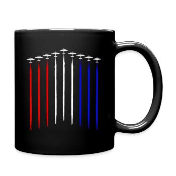 Ww2 B-17 Flying Fortress Airplane Squadron Contrai - Full Color Mug - black - Right