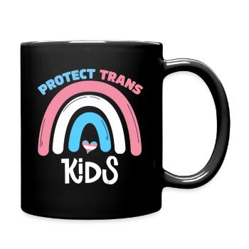 Protect Trans Transgender Flag Protect Trans - Full Color Mug - black - Right