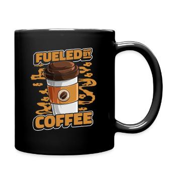 Fueled By Coffee Barista Queen Latte Art Coffee - Full Color Mug - black - Right