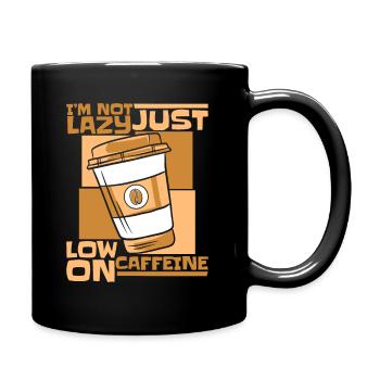 I'm Not Lazy Just Low On Caffeine Queen Latte Art - Full Color Mug - black - Right