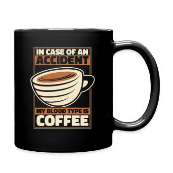My Blood Type Is Coffee Barista Queen Latte Art - Full Color Mug - black - Right