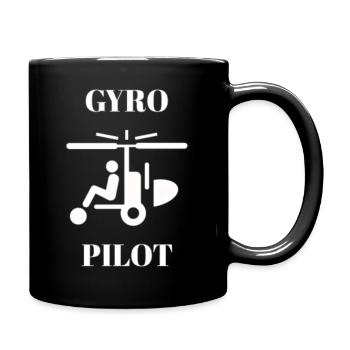 Gyro Pilot Gyrocopter - Full Color Mug - black - Right