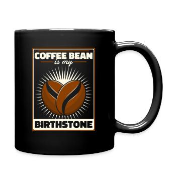 Coffee Bean Is My Birthstone Queen Latte Art - Full Color Mug - black - Right