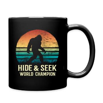 Hide And Seek World Champion Bigfoot Believer - Full Color Mug - black - Right