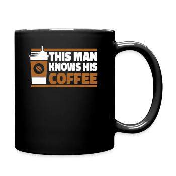 This Man Knows His Coffee Barista Queen Latte Art - Full Color Mug - black - Right