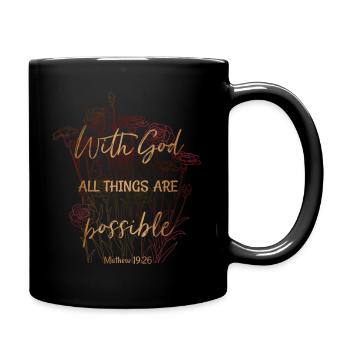 Christian Bible Verse For And - Full Color Mug - black - Right