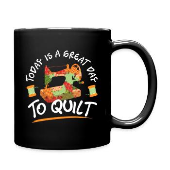 Quilting Quilt Sewing Machine Sew Sewer Quilter - Full Color Mug - black - Right