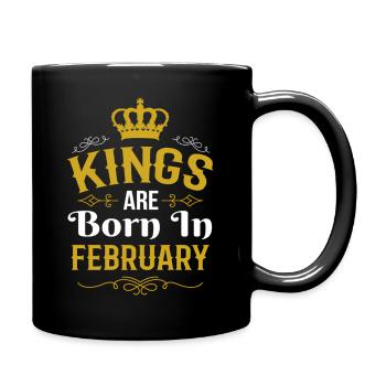 Kings Are Born In February February Kings - Full Color Mug - black - Right