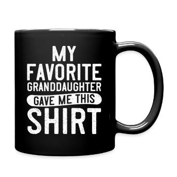 My Favorite Granddaughter Gave Me This Grandpa - Full Color Mug - black - Right