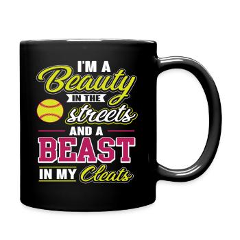 Softball For Softball Players - Full Color Mug - black - Right