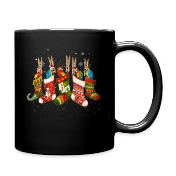Parrot Birds In Sock Santa Parrot - Full Color Mug - black - Right