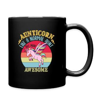 Aunticorn - Like a Normal Aunt , but Awesome! - Full Color Mug - black - Right