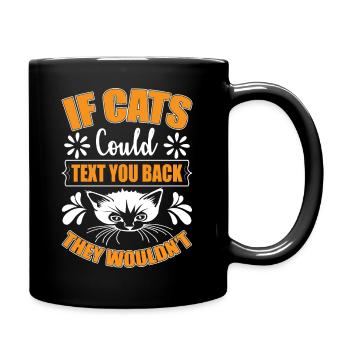 Funny Cats Owner Cat Funny Designs - Full Color Mug - black - Right