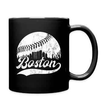 Boston Massachusetts yline - Full Color Mug - black - Right