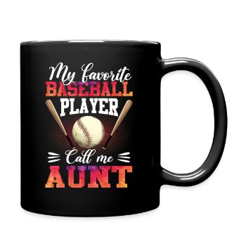 My Favorite Baseball Player Calls Me A S - Full Color Mug - black - Right