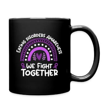 We Fight Together Eating Disorders Awareness - Full Color Mug - black - Right