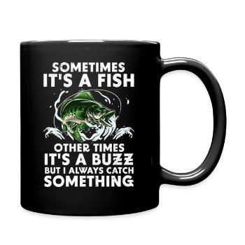 Fishing For Wo Fishing Rod Fish - Full Color Mug - black - Right