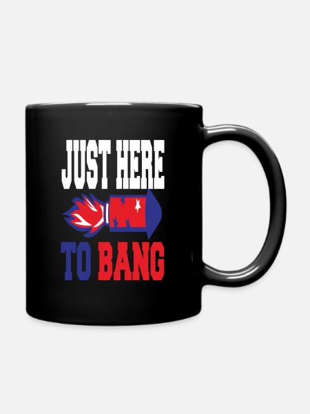 4th Of July 2023 Just Here To Bang - Full Color Mug - black
