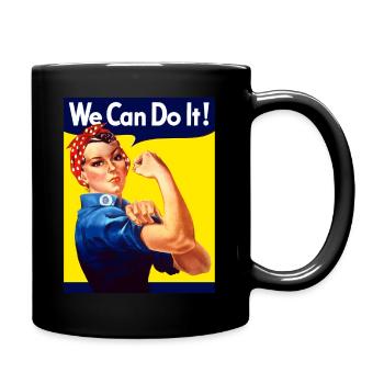 Rosie The Riveter We Can Do It - Full Color Mug - black - Right