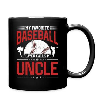 Vintage My Favorite Baseball Player Calls Me - Full Color Mug - black - Right