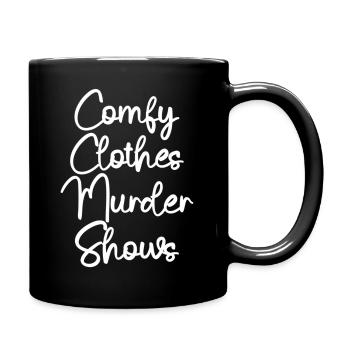 Comfy Murder Shows I Love To Watch True Crime - Full Color Mug - black - Right