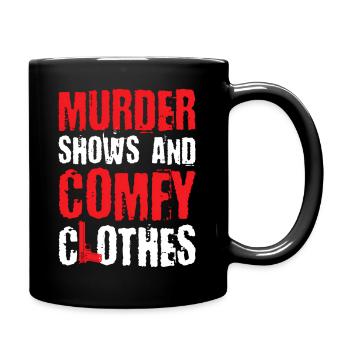 Murder Shows And Comfy Crime Shows - Full Color Mug - black - Right