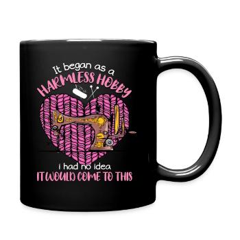 Quilting Saying Sewing Quote Quilt Hobby Themed - Full Color Mug - black - Right