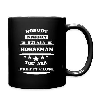 Nobody is perfect Horseman - Full Color Mug - black - Right