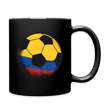 Columbia Soccer Ball Colombian Flag Sports Enthusi - Full Color Mug - black - Right