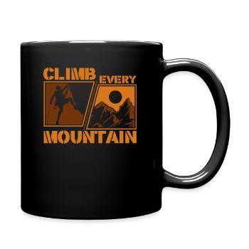 Climb Every Mountain Outdoor Speed Sport Free - Full Color Mug - black - Right