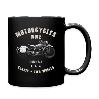 Indian 741 Motorcycle Ww2 - Full Color Mug - black - Right