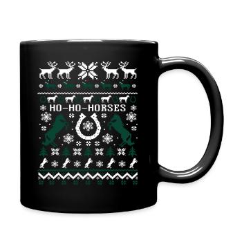 Equestrians Horses Ugly Tacky - Full Color Mug - black - Right