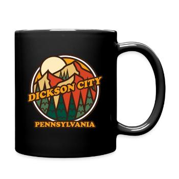 Dickson City Pennsylvania Mountain Hiking - Full Color Mug - black - Right