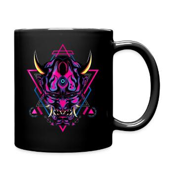 Samurai Demon Oni Akuma Bushido Spirit Japanese - Full Color Mug - black - Right