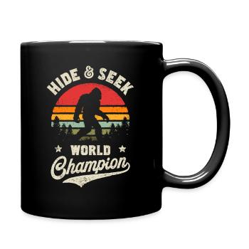 Bigfoot Hide And Seek World Champion Sasquatch Ret - Full Color Mug - black - Right