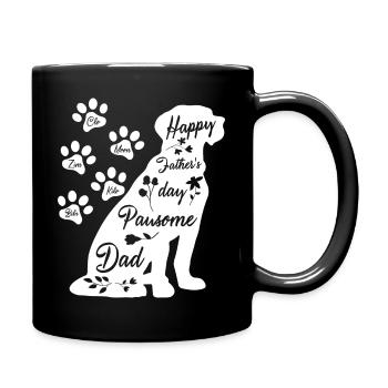 Happy Father s Day To Pawsome - Full Color Mug - black - Right