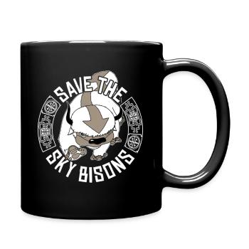 Save The y Bisons With Bison Head - Full Color Mug - black - Right