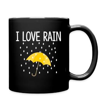 J’aime la pluie - - Tasse colorée - noir - Droite