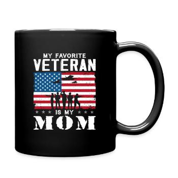My Favorite Veteran Is My Mom - Full Color Mug - black - Right