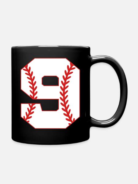 Baseball Number - Full Color Mug - black