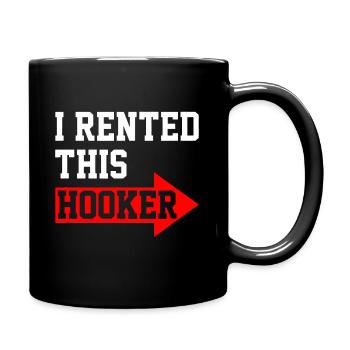 I Rented This Hooker Arrow - Full Color Mug - black - Right