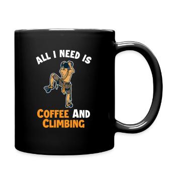 Coffee and Climbing Alpine Outdoor Speed Sport - Full Color Mug - black - Right