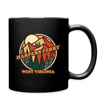 Harpers Ferry West Virginia Mountain Hiking - Full Color Mug - black - Right