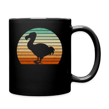 Prehistoric Dodo Bird Paleontologist Retro Sunset - Full Color Mug - black - Right