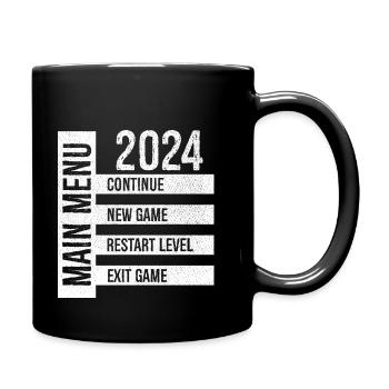 Main Menu Continue New Game Restart Level Exit - Full Color Mug - black - Right